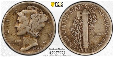 1943-S 10C F15