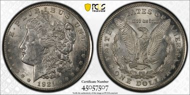 1921-S $1 VAM 1B-4 Thorn Head MS61