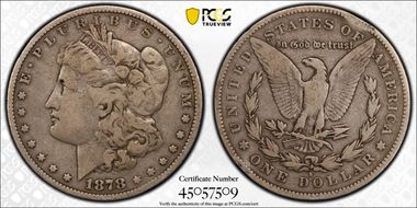1878-S $1 VAM 72, Long Arrow Shaft F12