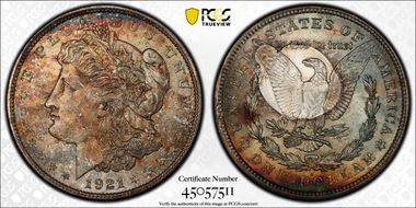 1921-D $1 VAM 1N, Unicorn MS64