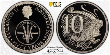 2016 10C 50 Yrs Decimal Currency PR70DCAM