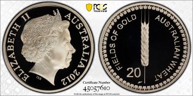 2012 20C Fields of Gold Wheat PR70DCAM