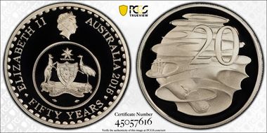 2016 20C 50 Yrs Decimal Currency PR70DCAM