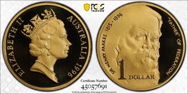 1996 $1 Parkes PR70DCAM