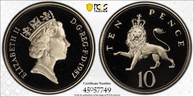 1987 10p S-F3 PR69DCAM
