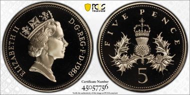 1988 5p S-D3 PR69DCAM