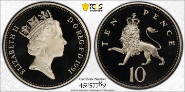 1991 10p S-F3 PR70DCAM