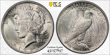 1922 $1 MS62