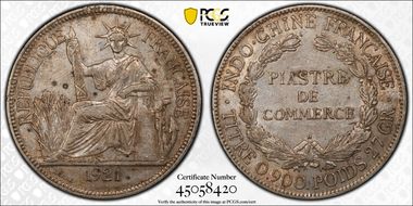 1921-H Piastre Lec-297 AU50