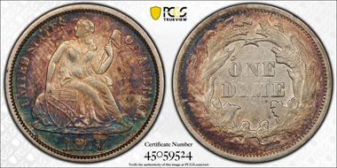 1873 10C Closed 3 AU50