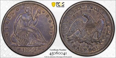 1853 50C WB-101, Arrows and Rays XF40