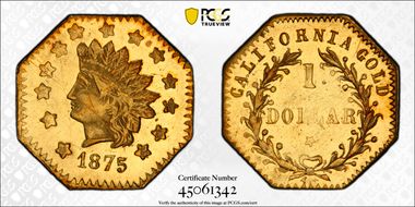 1875 G$1 BG-1126 MS63