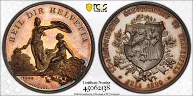 1890 Medal Thurgau R-1250b Ag SP64