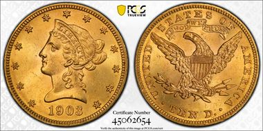 1903 $10 MS64