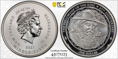 2021 $1 Gandalf - 20th Ann. Fellowship of the Ring MS69