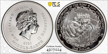 2021 $1 Frodo - 20th Ann. Fellowship of the Ring MS69