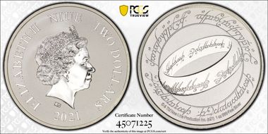 2021 $2 The One Ring Lord of the Rings MS68
