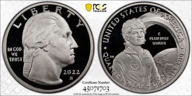 2022-S 25C Dr. Sally Ride-Silver PR70DCAM