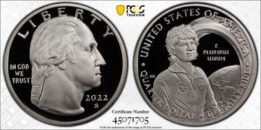 2022-S 25C Dr. Sally Ride-Silver PR70DCAM