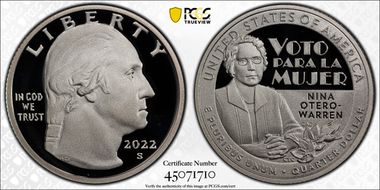 2022-S 25C Nina Otero-Warren-Silver PR70DCAM