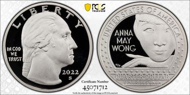 2022-S 25C Anna May Wong-Silver PR70DCAM