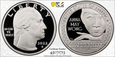 2022-S 25C Anna May Wong-Silver PR70DCAM