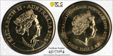 2019 $1 Coinage Portrait 1998-2019 MS68