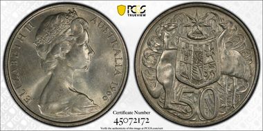 1966 50C KM-67  Ag MS62