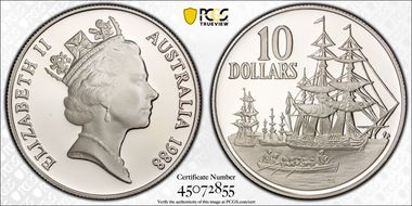 1988 $10 Landing of Gov Phillip PR69DCAM