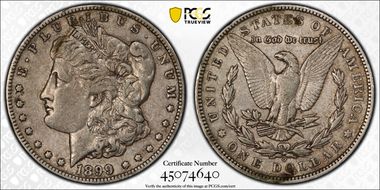 1899-O $1 VAM 6, Micro O XF40