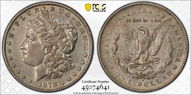 1878-S $1 VAM 19, Torn Bonnet XF40