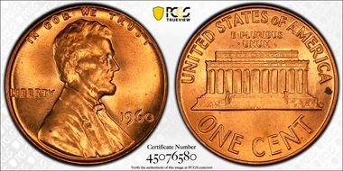 1960 1C Large Date MS65RD
