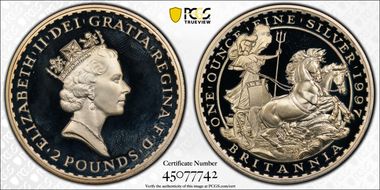 1997 £2 S-BF1 Britannia Ag PR67DCAM