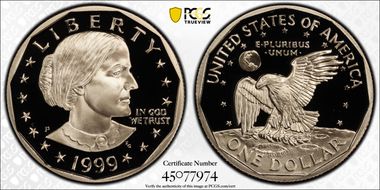 1999-P SBA$1 PR70DCAM