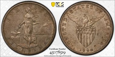 1904-S Peso AU53