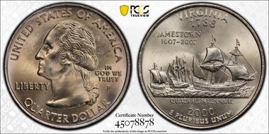 2000-P 25C Virginia MS65