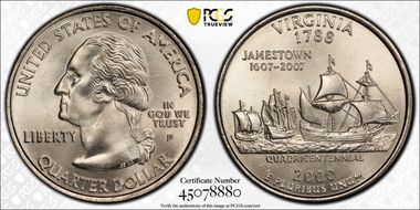 2000-P 25C Virginia MS66