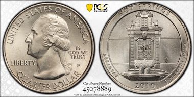 2010-P 25C Hot Springs NP MS65