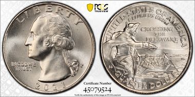 2021-P 25C Crossing the Delaware MS66