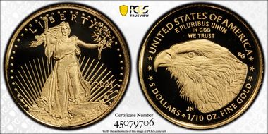 2021-W $5 Gold Eagle - Type 2 First Strike PR70DCAM