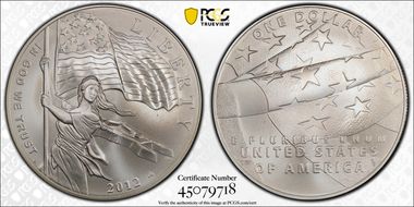 2012-P $1 Star-Spangled Banner MS69