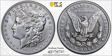 2021-D $1 Morgan Dollar 100th Anniversary MS68