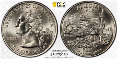 2008-D 25C Arizona MS66
