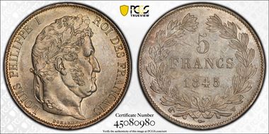 1845-W 5 Fr Gad-678a F-325 MS61