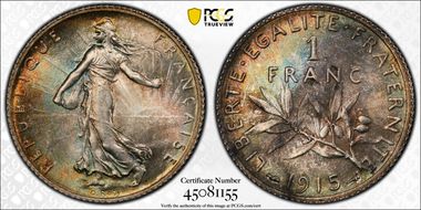 1915 1 Fr Gad-467 F-217 MS65
