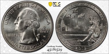 2019-W 25C American Memorial NP MS66