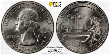 2019-W 25C American Memorial NP MS65
