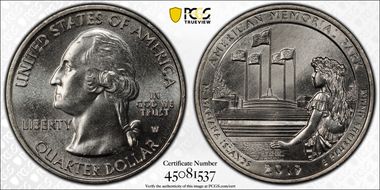2019-W 25C American Memorial NP MS66