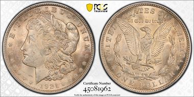 1921 $1 Morgan MS64