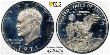 1971-S $1 Silver PR67DCAM